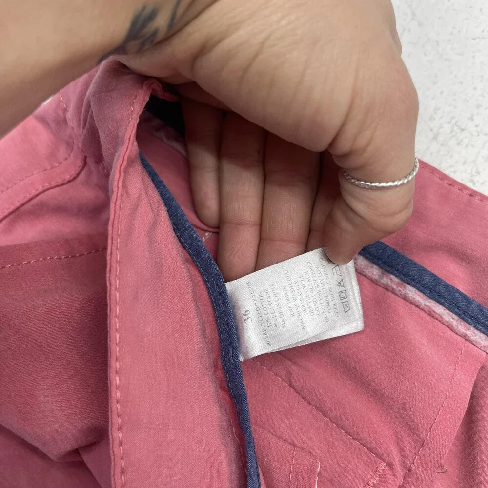 Faherty All Day Shorts Mens 36 Pink Hybrid Swim Trunks Chino Boardshorts Stretch